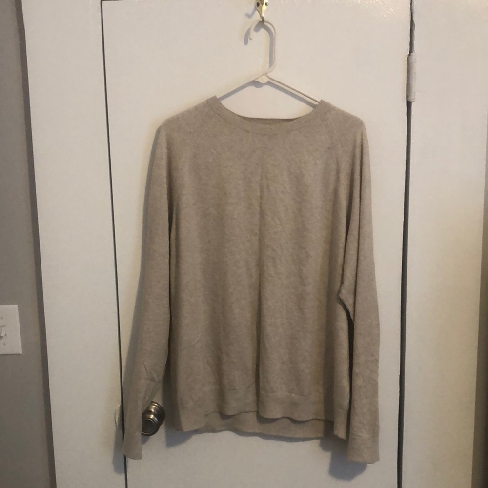 Banana Republic Men’s Luxe Yarn Sweater, XL, Cream Tan Beige